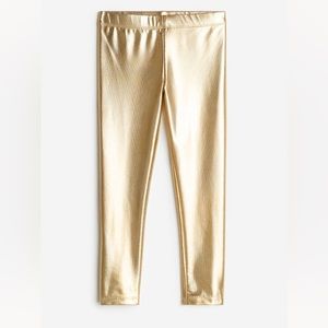 H&M g Gold Leggings -Brand New - Size US 8 (8-9Y)